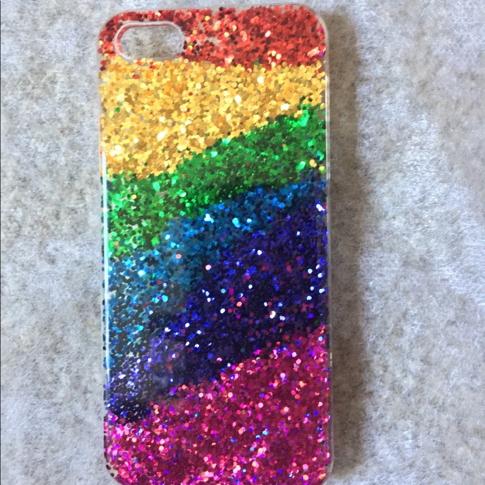 Smooth Rainbow Glitter iPhone Case
